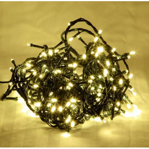 75M 700 LED Christmas Fairy Lights - Warm White (Green Cable)
